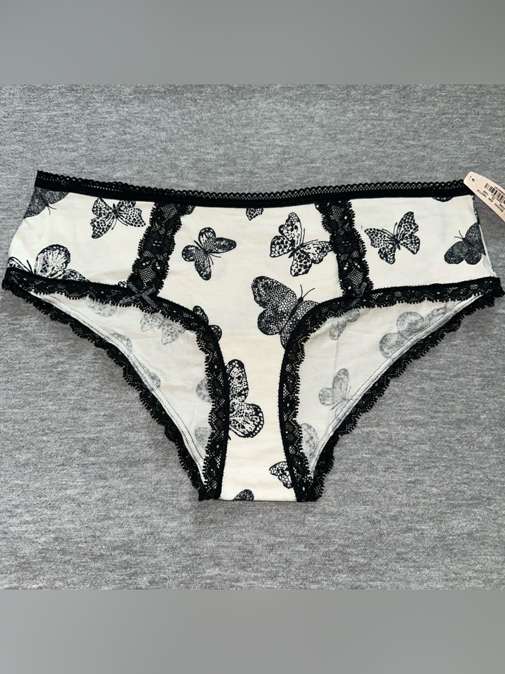 NWT Victoria’s Secret Vintage Modal Butterfly Lace Trim Hiphugger Panties MED